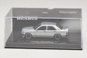 Mercedes Brabus 3.6S 190E W201 Sidabrinis Minichamps 1:43 437032604 Metalas - nuotrauka 4 iš 5