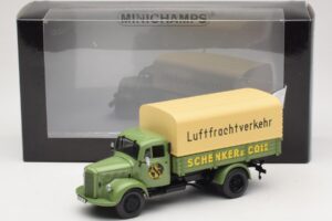 Mercedes L 3500 Bortinis Sunkvežimis Schenker Minichamps 1:43 439350028 Metalas - nuotrauka 6 iš 6