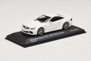 Mercedes SL65 AMG R230 Black Series Matinis Baltas Minichamps 1:43 400038222 Metalas - nuotrauka 2 iš 4