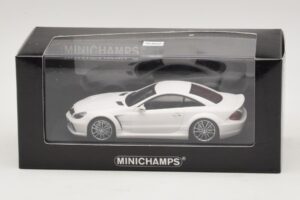 Mercedes SL65 AMG R230 Black Series Matinis Baltas Minichamps 1:43 400038222 Metalas - nuotrauka 4 iš 4