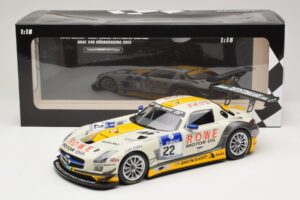 Mercedes SLS AMG GT3 #22 Graf / Jager Rowe Racing 24 Hours of Nurburgring 2013 Minichamps 1:18 151133122 Metalas - nuotrauka 6 iš 6