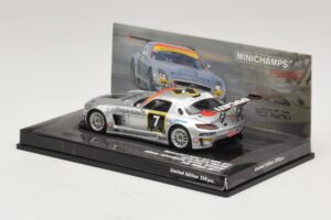 Mercedes SLS AMG GT3 #7 Black Falcon Jager / Seyffarth 24 Hours of Dubai 2011 Minichamps 1:43 437110307 Metalas - nuotrauka 3 iš 5