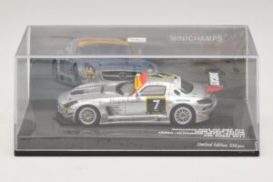 Mercedes SLS AMG GT3 #7 Black Falcon Jager / Seyffarth 24 Hours of Dubai 2011 Minichamps 1:43 437110307 Metalas - nuotrauka 4 iš 5