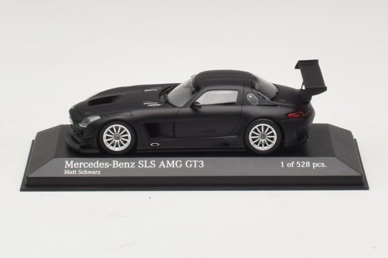 Mercedes SLS AMG GT3 Matinis Juodas Minichamps 1:43 410113200 Metalas