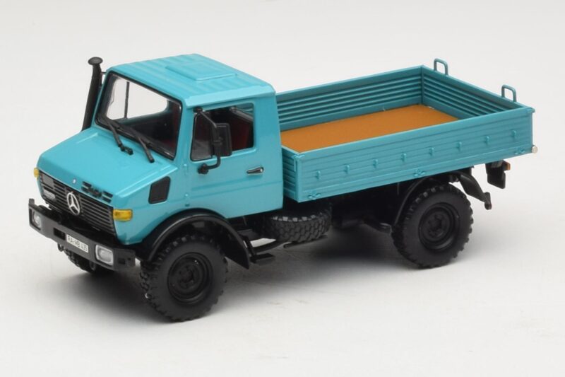Mercedes Unimog 1300 L Sunkvežimis su Platforma Mėlynas Minichamps 1:43 439033020 Metalas