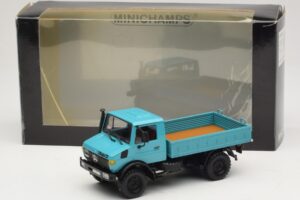Mercedes Unimog 1300 L Sunkvežimis su Platforma Mėlynas Minichamps 1:43 439033020 Metalas - nuotrauka 6 iš 6
