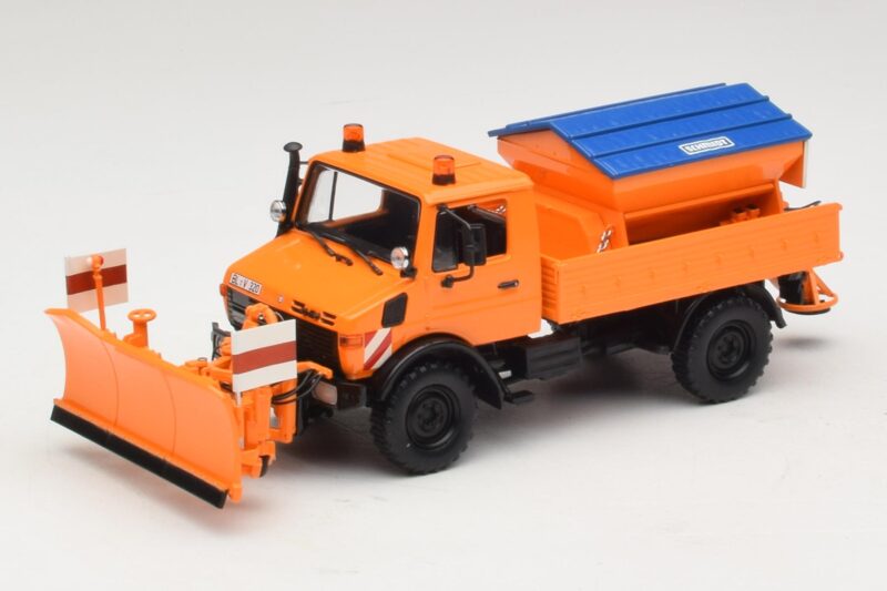 Mercedes Unimog 1300 L Sniego Valytuvas Oranžinis Minichamps 1:43 Mercedes Unimog 1300 L Sniego Valytuvas Oranžinis Minichamps 1:43 439033060 Metalas