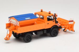Mercedes Unimog 1300 L Sniego Valytuvas Oranžinis Minichamps 1:43 439033060 Metalas - nuotrauka 2 iš 6
