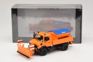 Mercedes Unimog 1300 L Sniego Valytuvas Oranžinis Minichamps 1:43 439033060 Metalas - nuotrauka 6 iš 6