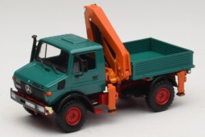 Mercedes Unimog 1300 L Savivartis su Krautuvo Kranu Minichamps 1:43 439033000 Metalas