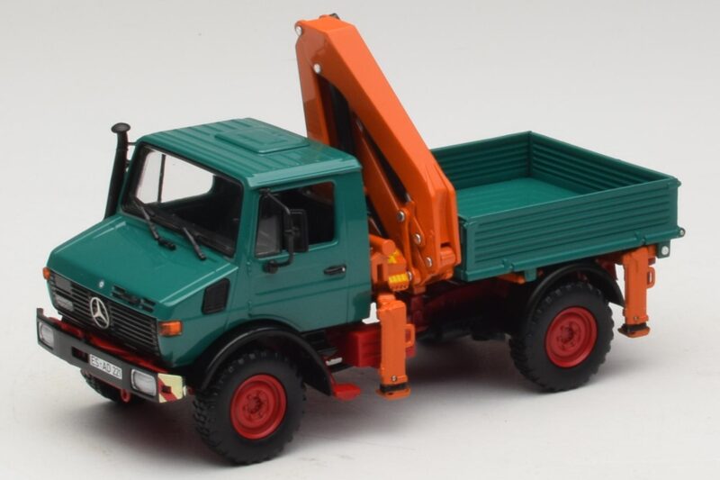 Mercedes Unimog 1300 L Savivartis su Krautuvo Kranu Minichamps 1:43 439033000 Metalas