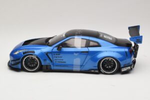 Nissan GT-R R35 Liberty Walk Work T2 Mėlyna Metalizuota Solido 1:18 S1805801 Metalas - nuotrauka 3 iš 6