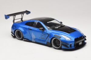 Nissan GT-R R35 Liberty Walk Work T2 Mėlyna Metalizuota Solido 1:18 S1805801 Metalas - nuotrauka 4 iš 6