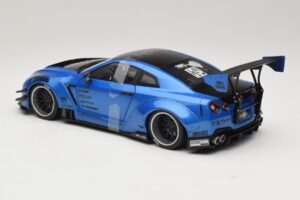 Nissan GT-R R35 Liberty Walk Work T2 Mėlyna Metalizuota Solido 1:18 S1805801 Metalas - nuotrauka 5 iš 6