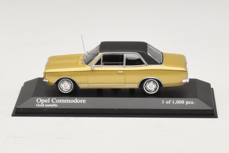 Opel Commodore A Auksinis Metalik Minichamps 1:43 430046165 Metalas