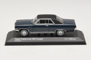 Opel Diplomat A V8 Coupe Tamsiai Mėlynas Minichamps 1:43 400048021 Metalas