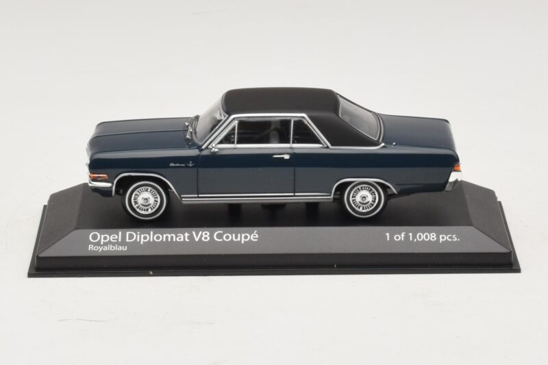 Opel Diplomat A V8 Coupe Tamsiai Mėlynas Minichamps 1:43 400048021 Metalas