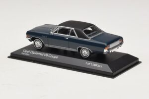 Opel Diplomat A V8 Coupe Tamsiai Mėlynas Minichamps 1:43 400048021 Metalas - nuotrauka 3 iš 4