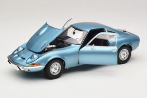 Opel GT Blue Metallic Minichamps 1:18 180049030 Metalas - nuotrauka 2 iš 8