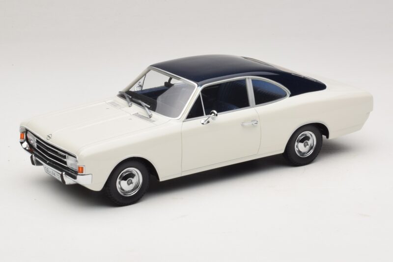 Opel Rekord C Kupė Baltas Mėlynas Minichamps 1:18 107047021 Derva