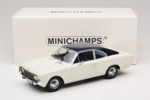 Opel Rekord C Kupė Baltas Mėlynas Minichamps 1:18 107047021 Derva - nuotrauka 6 iš 6