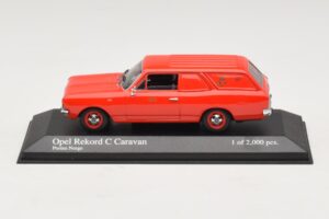 Opel Rekord Caravan Norwegian Post Minichamps 1:43 433046195 Metalas