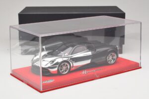 Pagani Huayra Chrome Silver Unikalus Egzempliorius BBR 1:18 P1873CM Derva - nuotrauka 7 iš 7