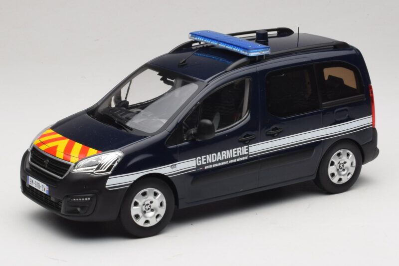 Peugeot Partner Gendarmerie Tamsiai Mėlynas Norev 1:18 184890 Metalas