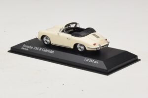 Porsche 356 B Kabrioletas Dramblio Kaulo Balta Minichamps 1:43 400064332 Metalas - nuotrauka 3 iš 4