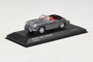 Porsche 356C Cabriolet Pilkas Minichamps 1:43 430062339 Metalas - nuotrauka 2 iš 4