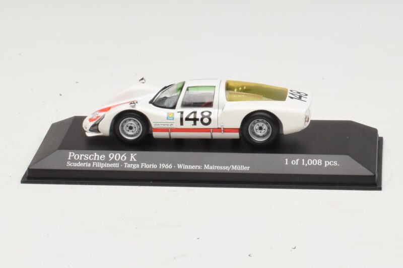 Porsche 906 K Scuderia Filipinetti #148 W. Mairesse / H. Muller Targa Florio Winners 1966 Minichamps 1:43 Porsche 906 K Scuderia Filipinetti #148 W. Mairesse / H. Muller Targa Florio Winners 1966 Minichamps 1:43 400666648 Metalas