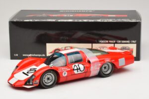 Porsche 906 LH Squadra Tartaruga #40 D. Spoerry / R. Steinemann 12 Hours of Sebring 1967 Minichamps 1:18 100676140 Metalas - nuotrauka 8 iš 8