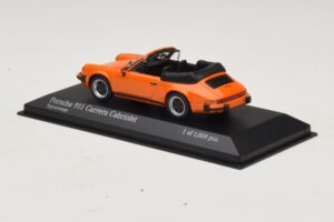 Porsche 911 930 Carrera Cabriolet Oranžinis Minichamps 1:43 430062038 Metalas - nuotrauka 3 iš 4