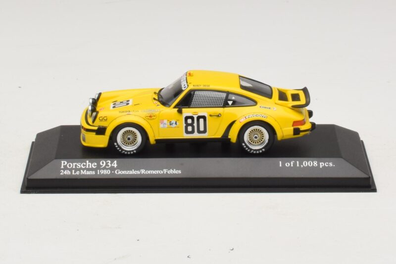 Porsche 911 934 #80 Gonzalez / Romero 24 Hours of Le Mans 1980 Minichamps 1:43 400806480 Metalas