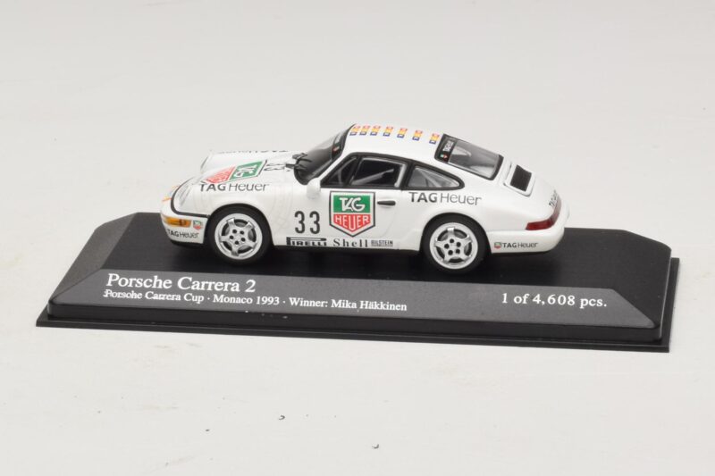 Porsche 911 964 Carrera 2 #33 M. Hakkinen Monaco Carrera Cup Winner 1993 Minichamps 1:43 430936033 Metalas
