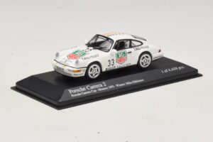 Porsche 911 964 Carrera 2 #33 M. Hakkinen Monaco Carrera Cup Winner 1993 Minichamps 1:43 430936033 Metalas - nuotrauka 2 iš 4