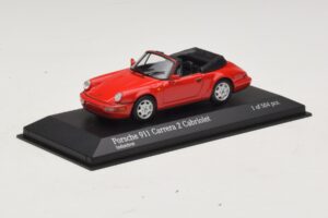 Porsche 911 964 Carrera 2 Cabriolet Raudonas Minichamps 1:43 430067330 Metalas - nuotrauka 2 iš 4