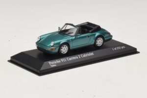 Porsche 911 964 Carrera 2 Cabriolet Turkio Minichamps 1:43 430067332 Metalas - nuotrauka 2 iš 4