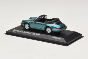 Porsche 911 964 Carrera 2 Cabriolet Turkio Minichamps 1:43 430067332 Metalas - nuotrauka 3 iš 4