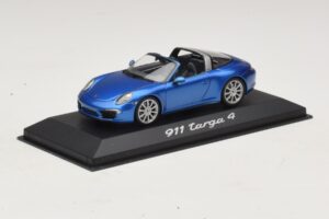 Porsche 911 991 Targa Mėlyna Metalik Minichamps 1:43 WAP0200350E Metalas - nuotrauka 2 iš 4