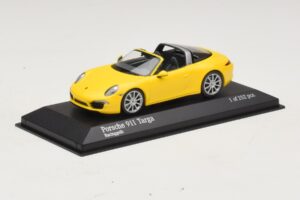 Porsche 911 991 Targa Geltonas Minichamps 1:43 410062441 Metalas - nuotrauka 2 iš 4