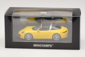 Porsche 911 991 Targa Geltonas Minichamps 1:43 410062441 Metalas - nuotrauka 4 iš 4