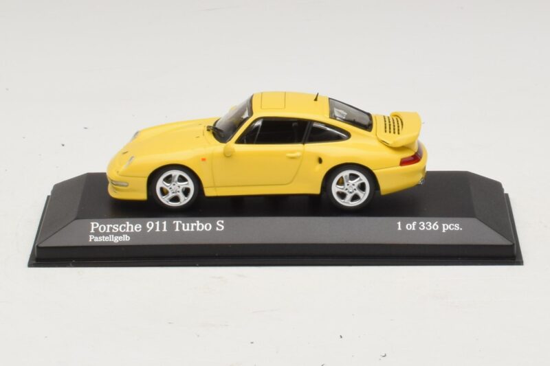Porsche 911 993 Turbo S Geltonas Minichamps 1:43 430069270 Metalas