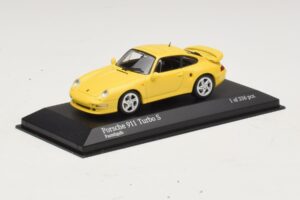 Porsche 911 993 Turbo S Geltonas Minichamps 1:43 430069270 Metalas - nuotrauka 2 iš 4