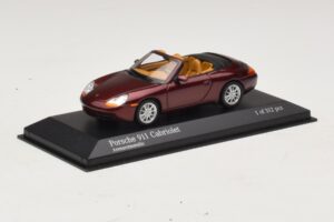 Porsche 911 996 Kabrioletas Raudona Metalinė Minichamps 1:43 400061092 Metalas - nuotrauka 2 iš 4