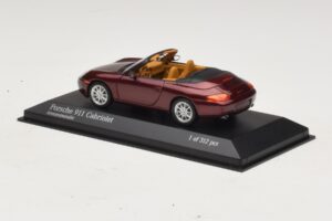 Porsche 911 996 Kabrioletas Raudona Metalinė Minichamps 1:43 400061092 Metalas - nuotrauka 3 iš 4