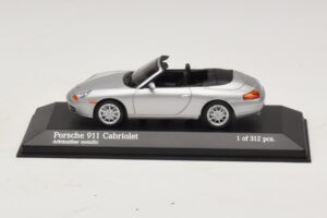 Porsche 911 996 Kabrioletas Sidabrinė Metalinė Minichamps 1:43 400061091 Metalas