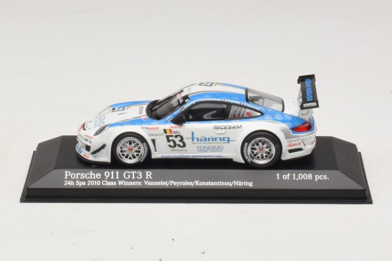 Porsche 911 997 GT3 R #53 Vannelet / Pyroles Class Winners 24 Hours of Spa 2010 Minichamps 1:43 400108953 Metalas