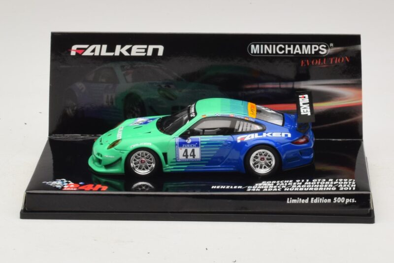 Porsche 911 997 GT3 R Falken #44 Nurburgring 2011 Minichamps 1:43 447116144 Metalas