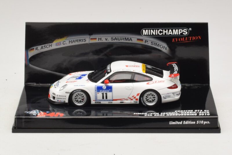 Porsche 911 997 GT3 RS #11 24 Hours Nurburgring 2010 Minichamps 1:43 437106711 Metalas